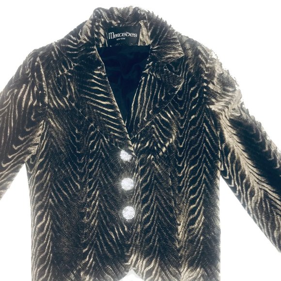 Mercedes New York Jackets & Blazers - Velvet Tigercat Blazer by Mercedes NY 6